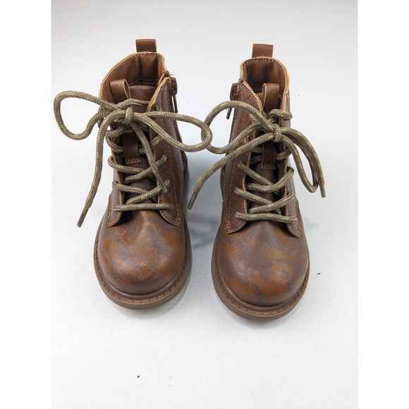 Carter's Brown Dinosaur Ankle Boots - Picture 2 of 6